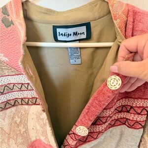 Indigo Moon Pink and Tan Textured Jacket